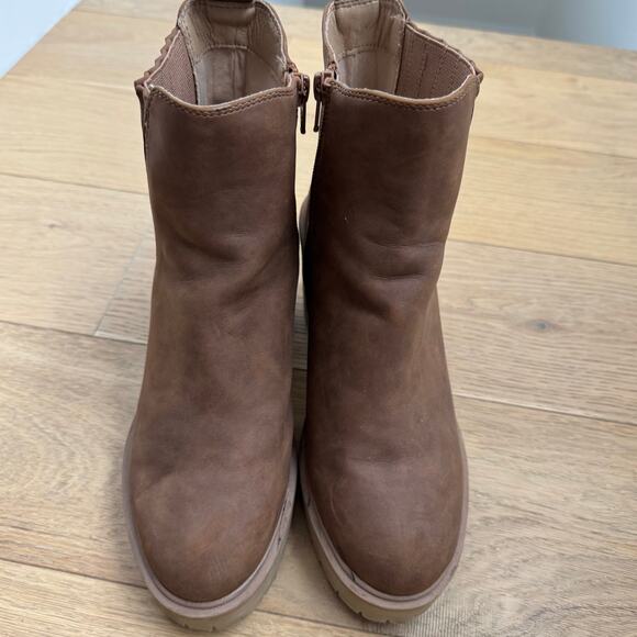 Dolce Vita Jade Chelsea Platform Boot Size 7.5 Camel Brown - Picture 5 of 11